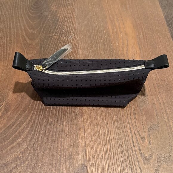 Victoria's Secret NWT Black and Gold Cosmetic 2-Piece Makeup Bag - Picture 6 of 7